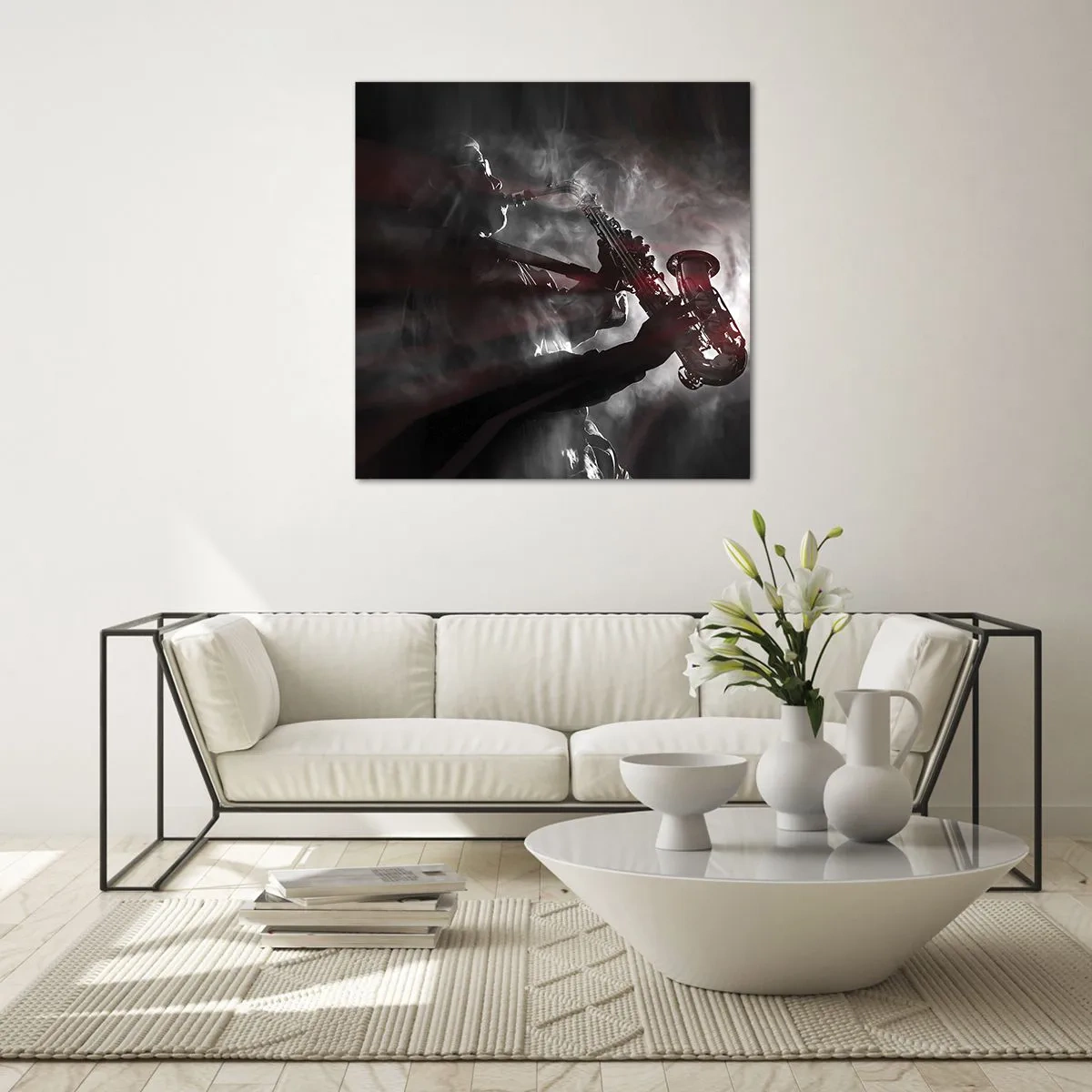 Üveg kép - A jazz párolgásban - 30x30 cm
