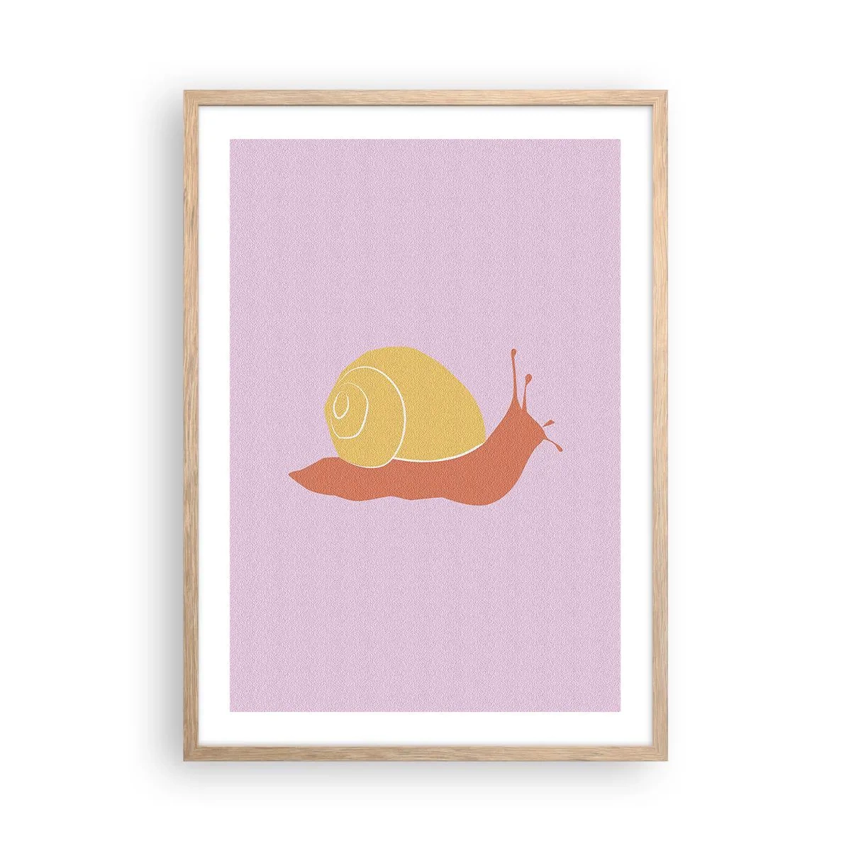 Poszter világos tölgy keretben - Nem kell sietni - 50x70 cm