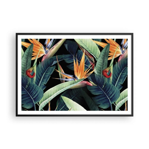 Poszter fehér keretben - A trópusok lángoló virágai - 100x70 cm