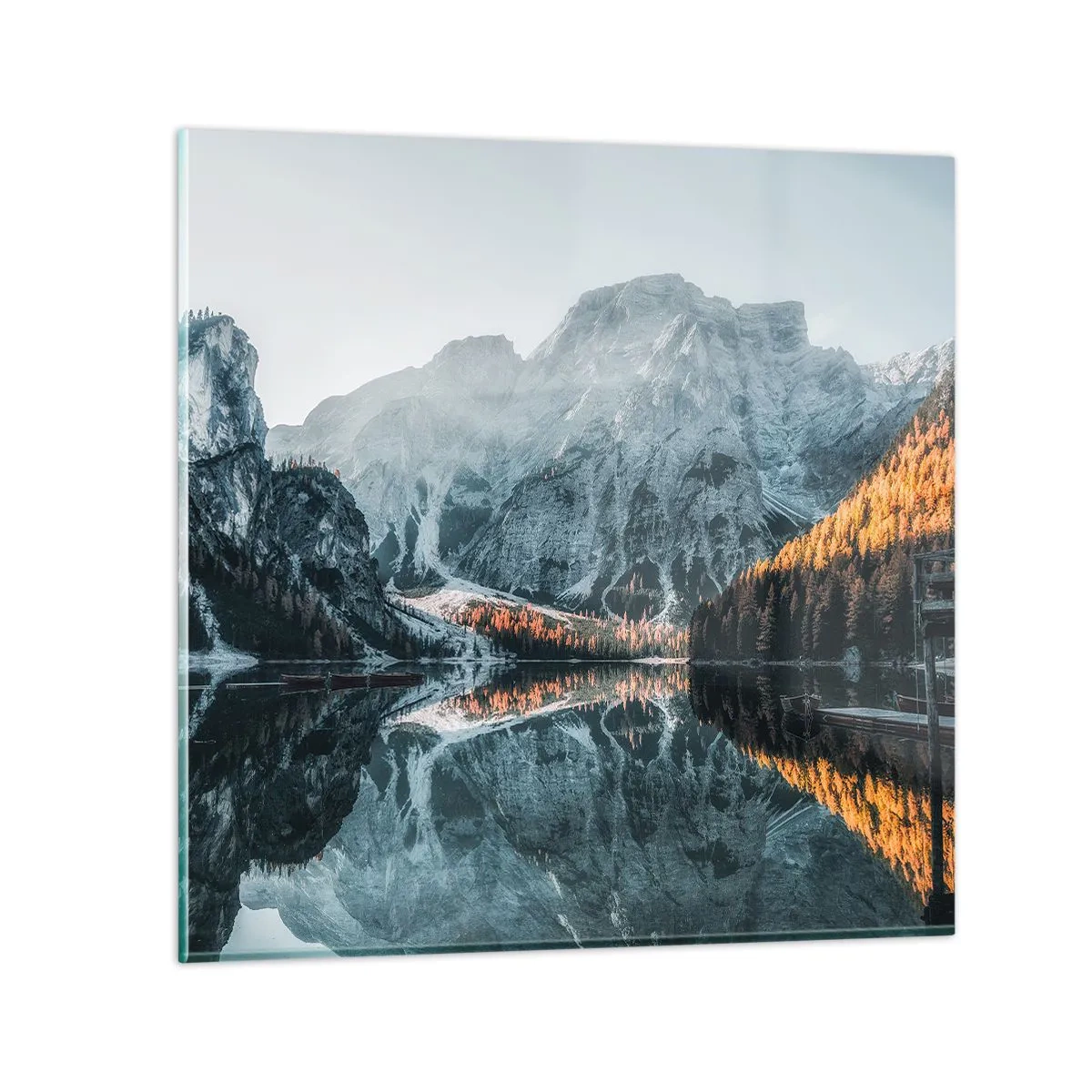 Üveg kép - Tükrös táj - 70x70 cm