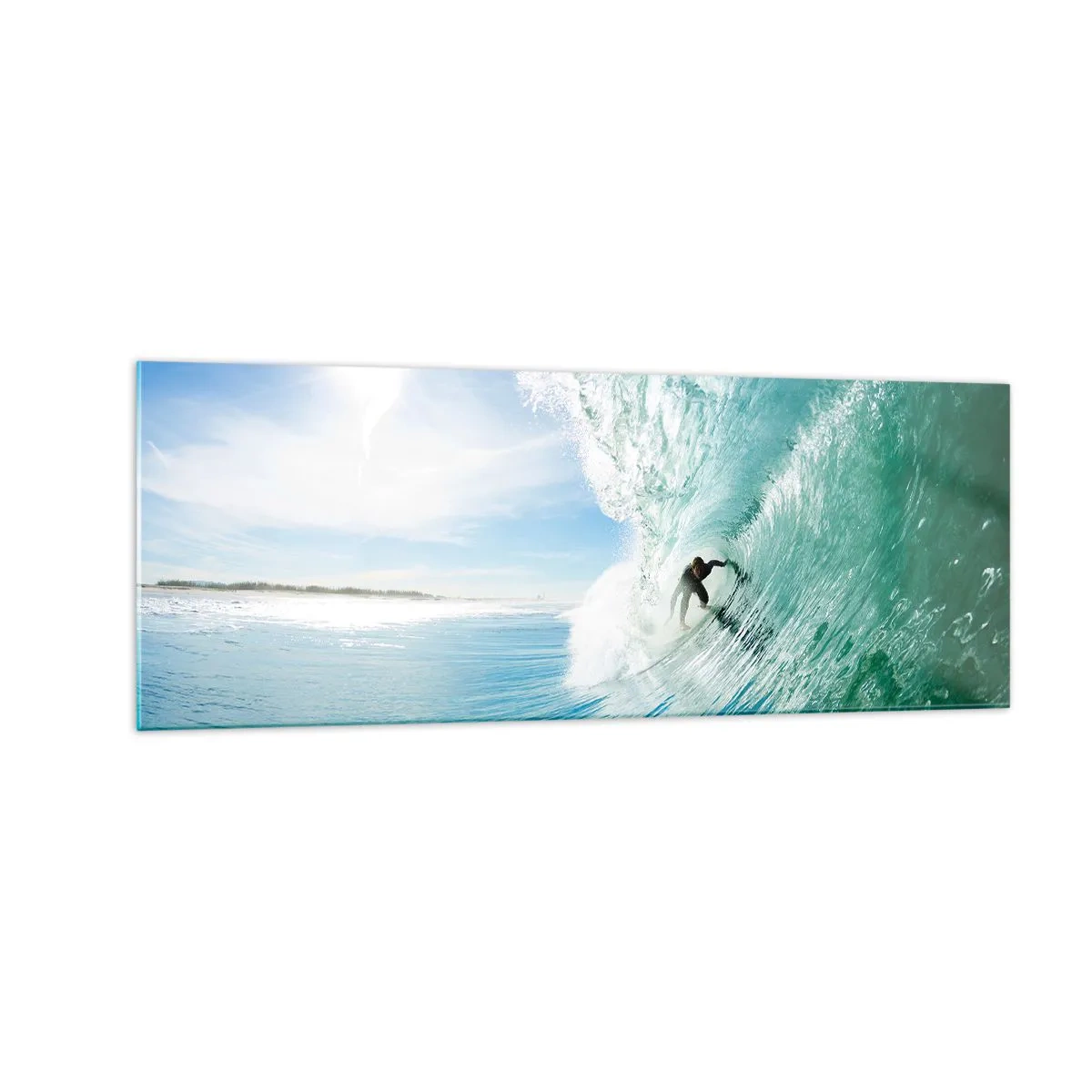 Üveg kép - Mindig a hullámon - 140x50 cm