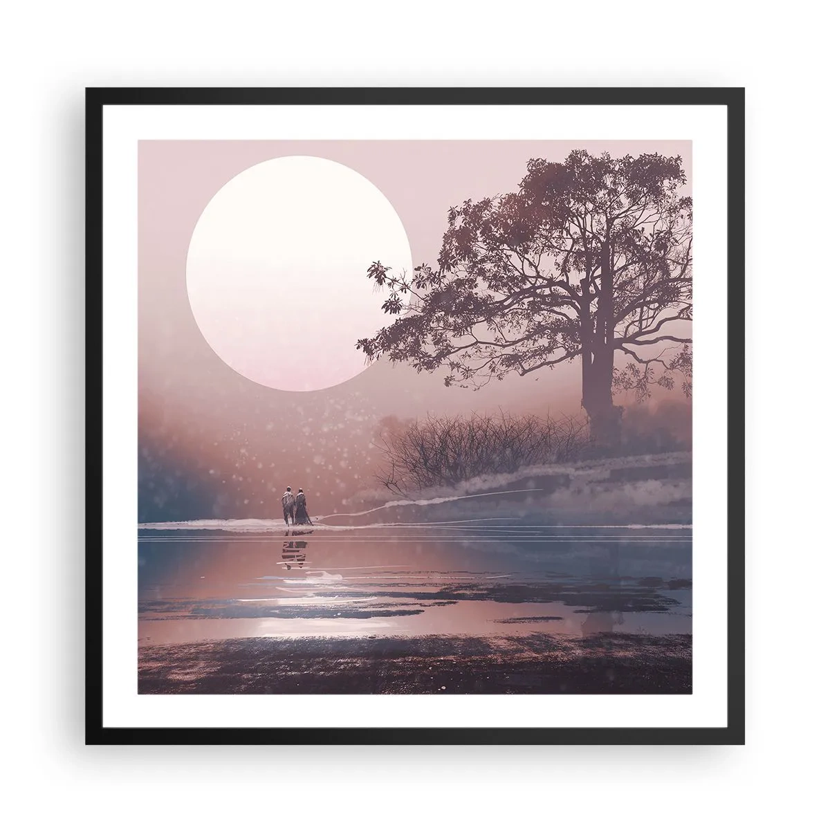 Poszter fehér keretben - Éjszakai csodák - 60x60 cm