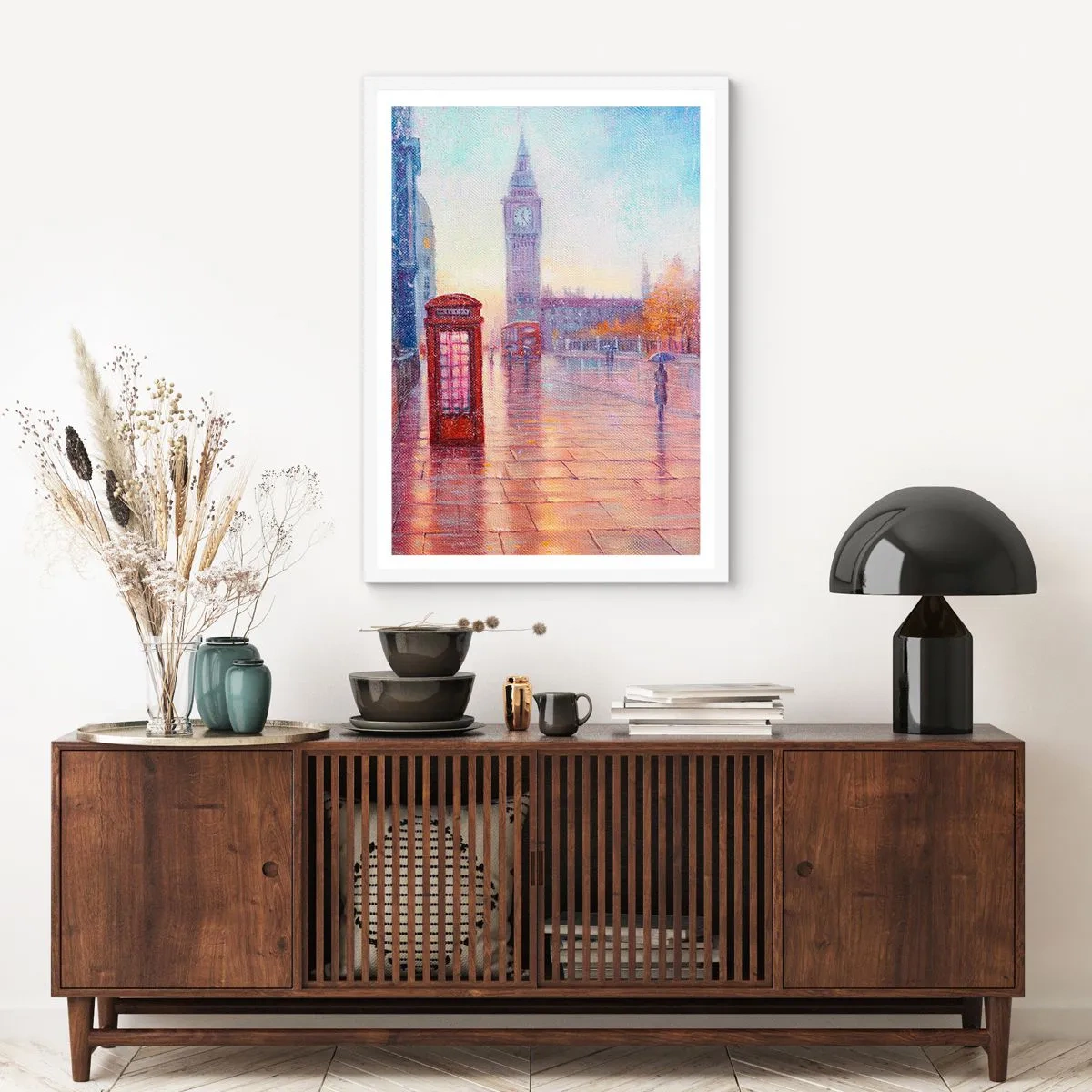 Poszter fekete keretben - Őszi nap Londonban - 70x100 cm