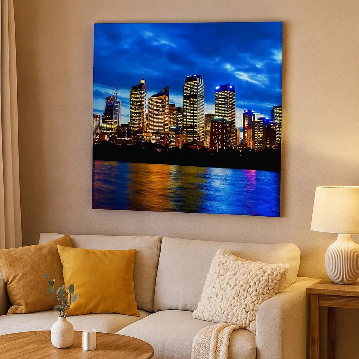 Vászonkép - Fények és színek éjszakája - 30x30 cm