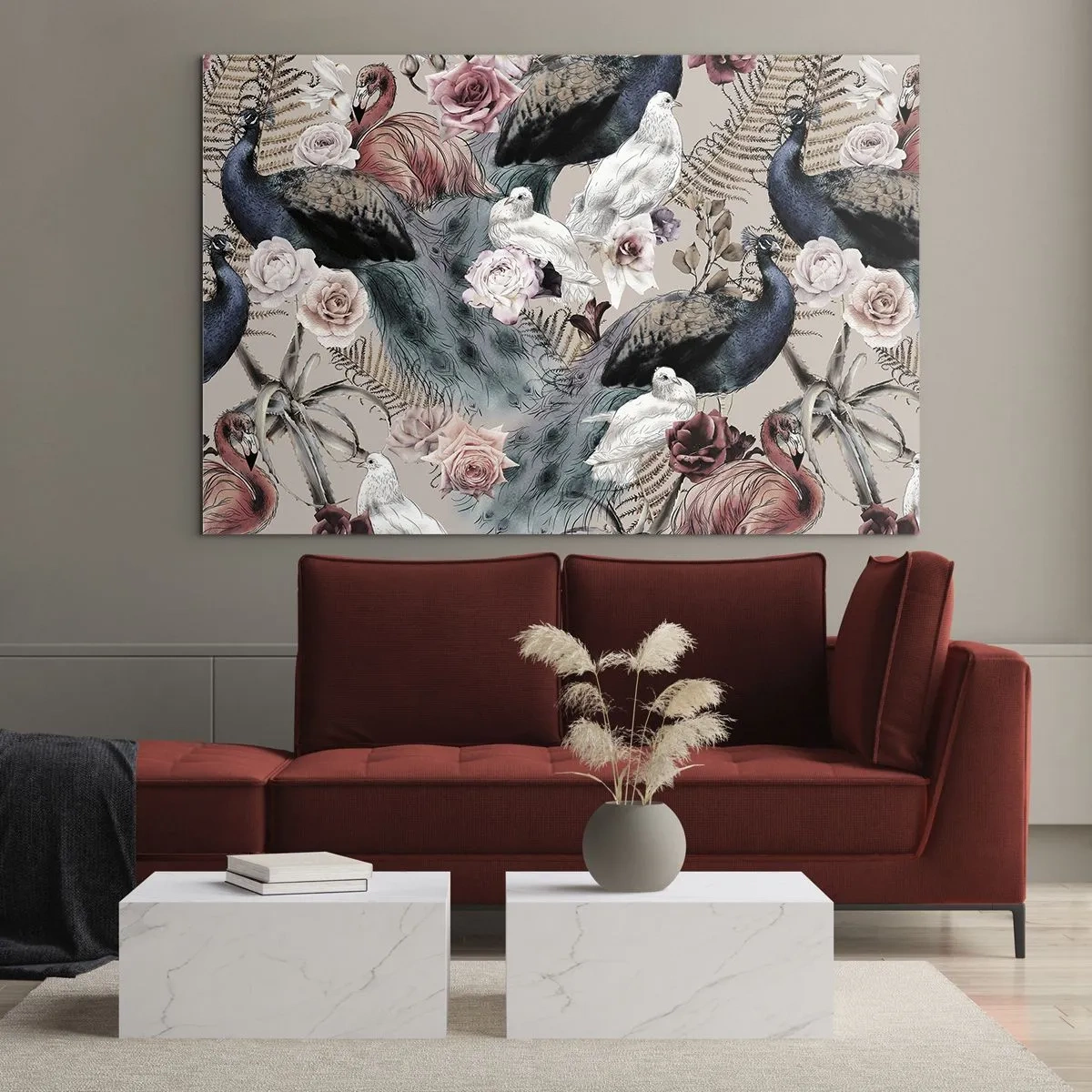 Üveg kép - A palota kertjében - 120x80 cm