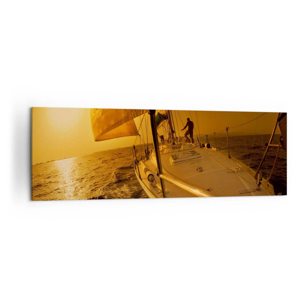 Vászonkép - Arany este egy színes nap után - 160x50 cm
