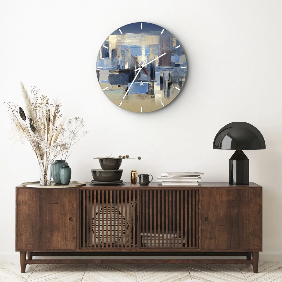 Falióra, Óra - Kék építmény - 30x30 cm