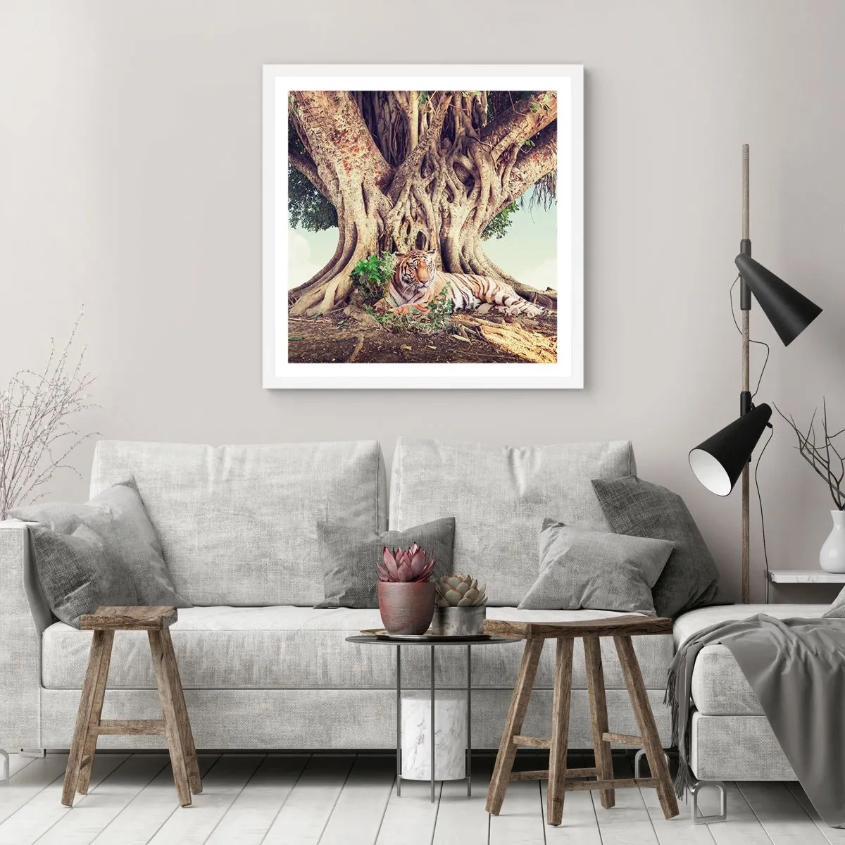 Poszter fekete keretben - Kilátás a Genezis könyvéből - 50x50 cm