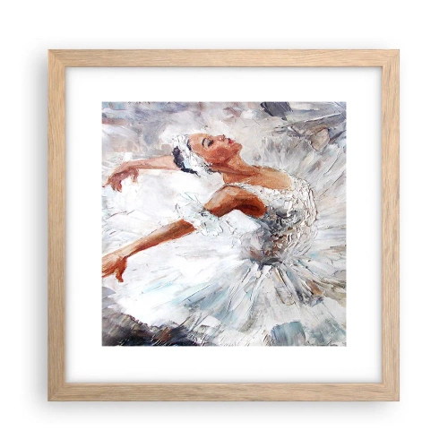 Poszter világos tölgy keretben - Finom és könnyű, mint a tüll - 30x30 cm