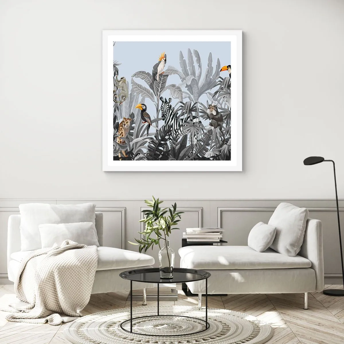 Poszter fekete keretben - Afrikai mese - 60x60 cm