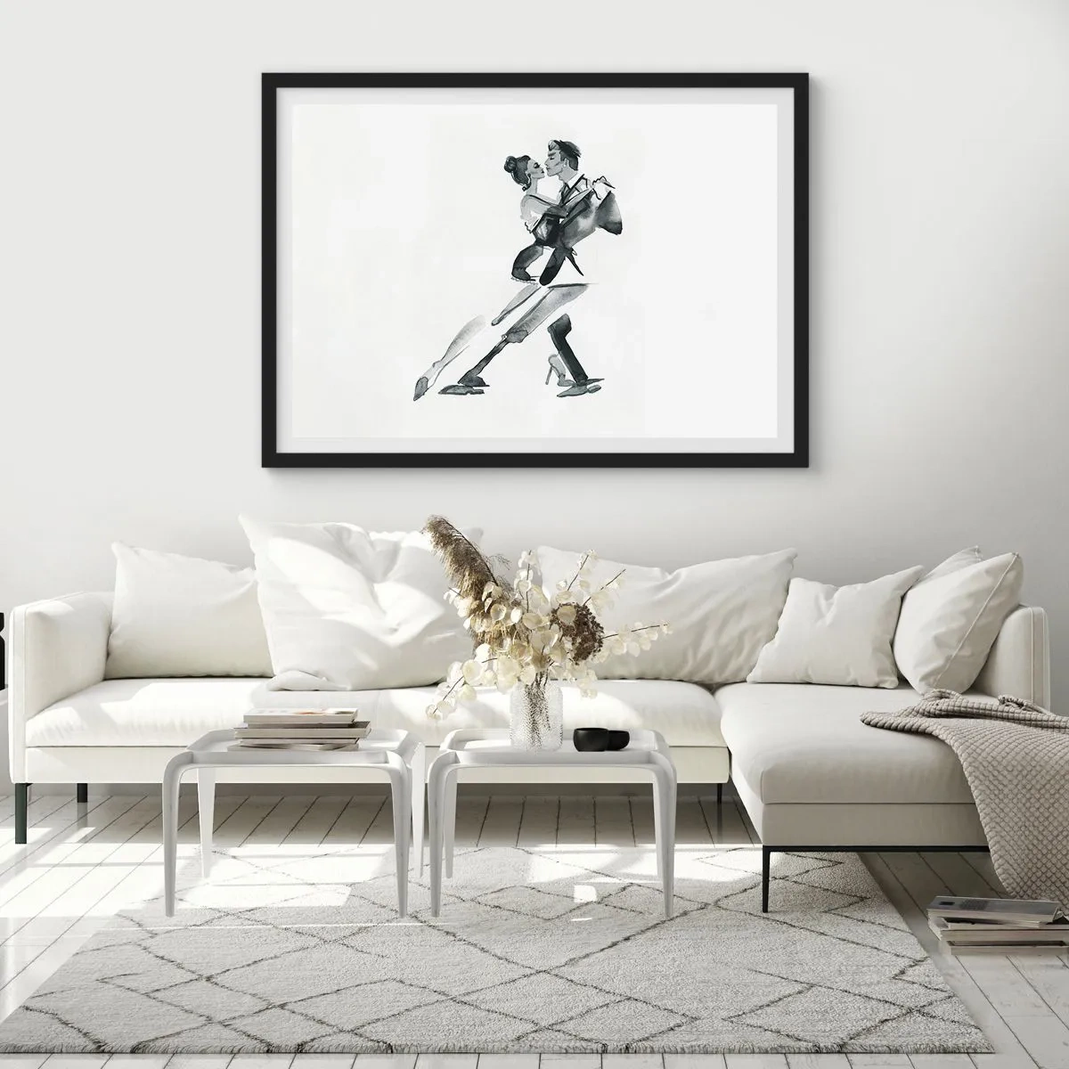 Poszter fehér keretben - Egy ütemben - 100x70 cm