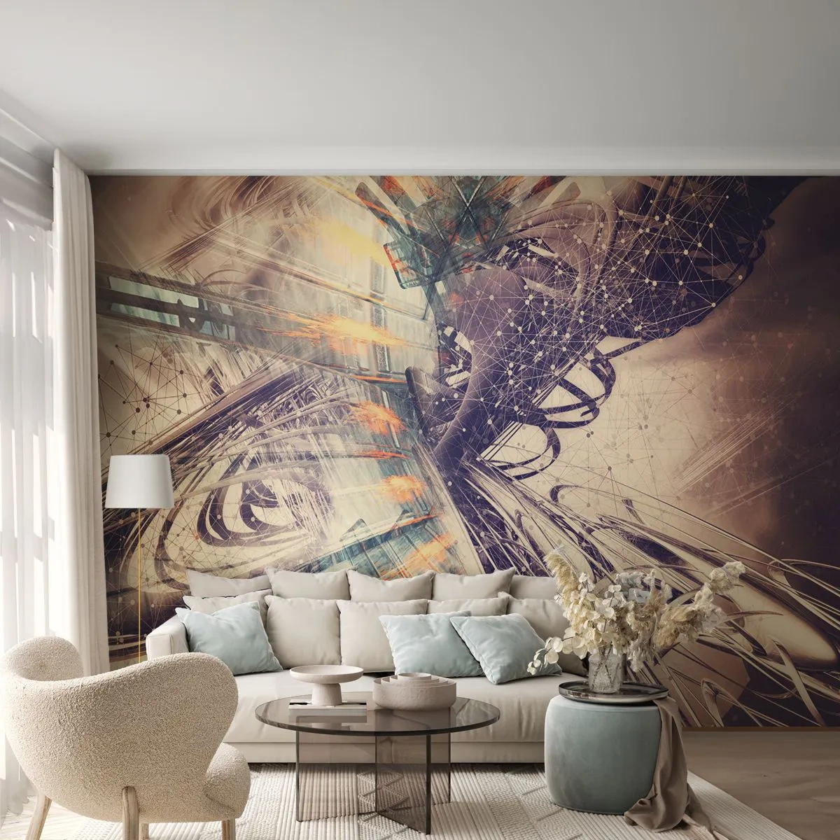Fotótapéta Premium Canvas - Nagy rohanásban - Absztrakció, Darab, Grafika - 200x140 cm