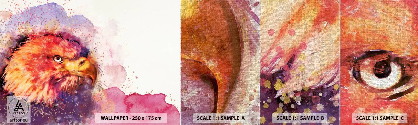 Fotótapéta Minta Premium Canvas - Nem akarod tudni, mire gondolok - Absztrakció, Madár, Sas - 100x30 cm