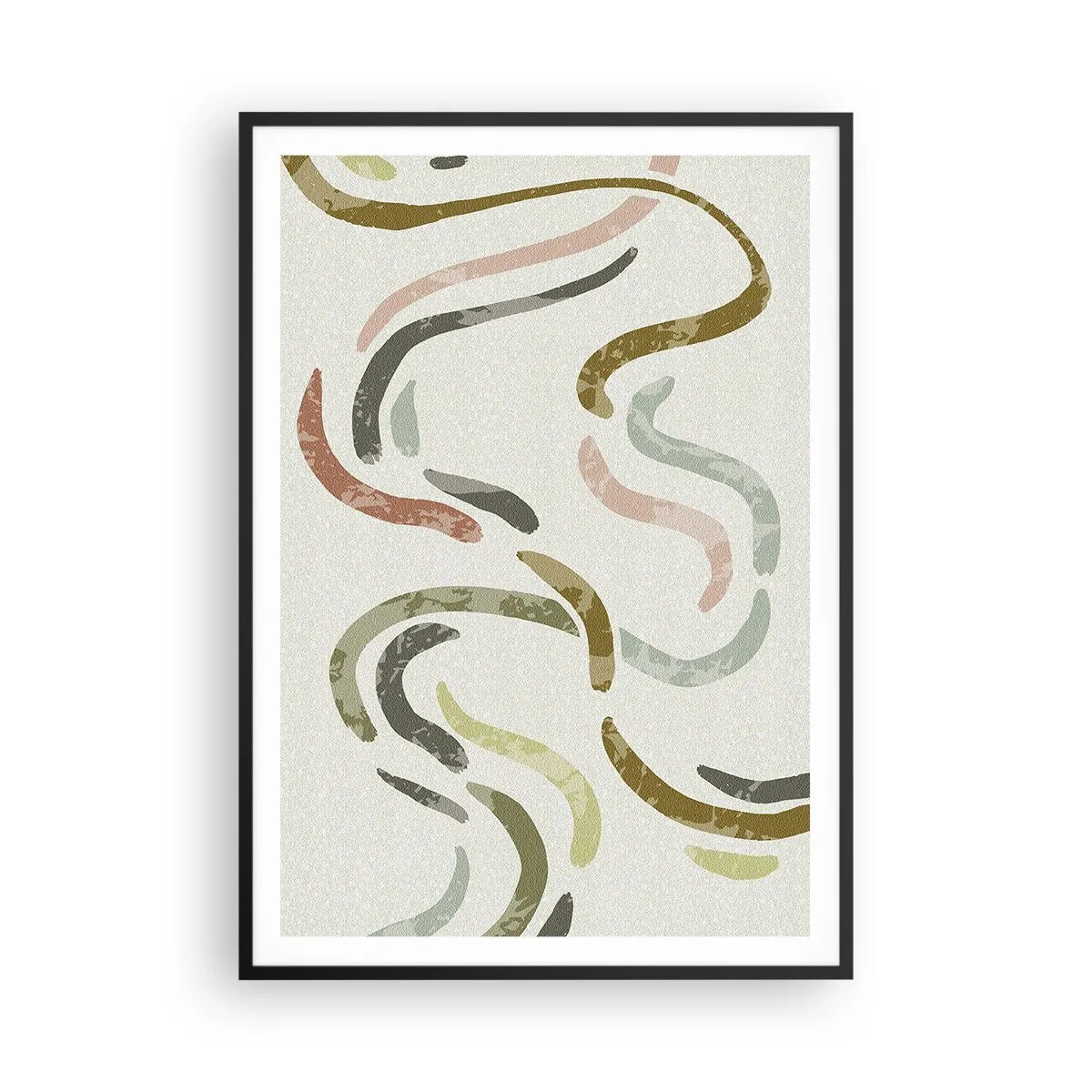 Poszter fehér keretben - Az absztrakció vidám tánca - 70x100 cm