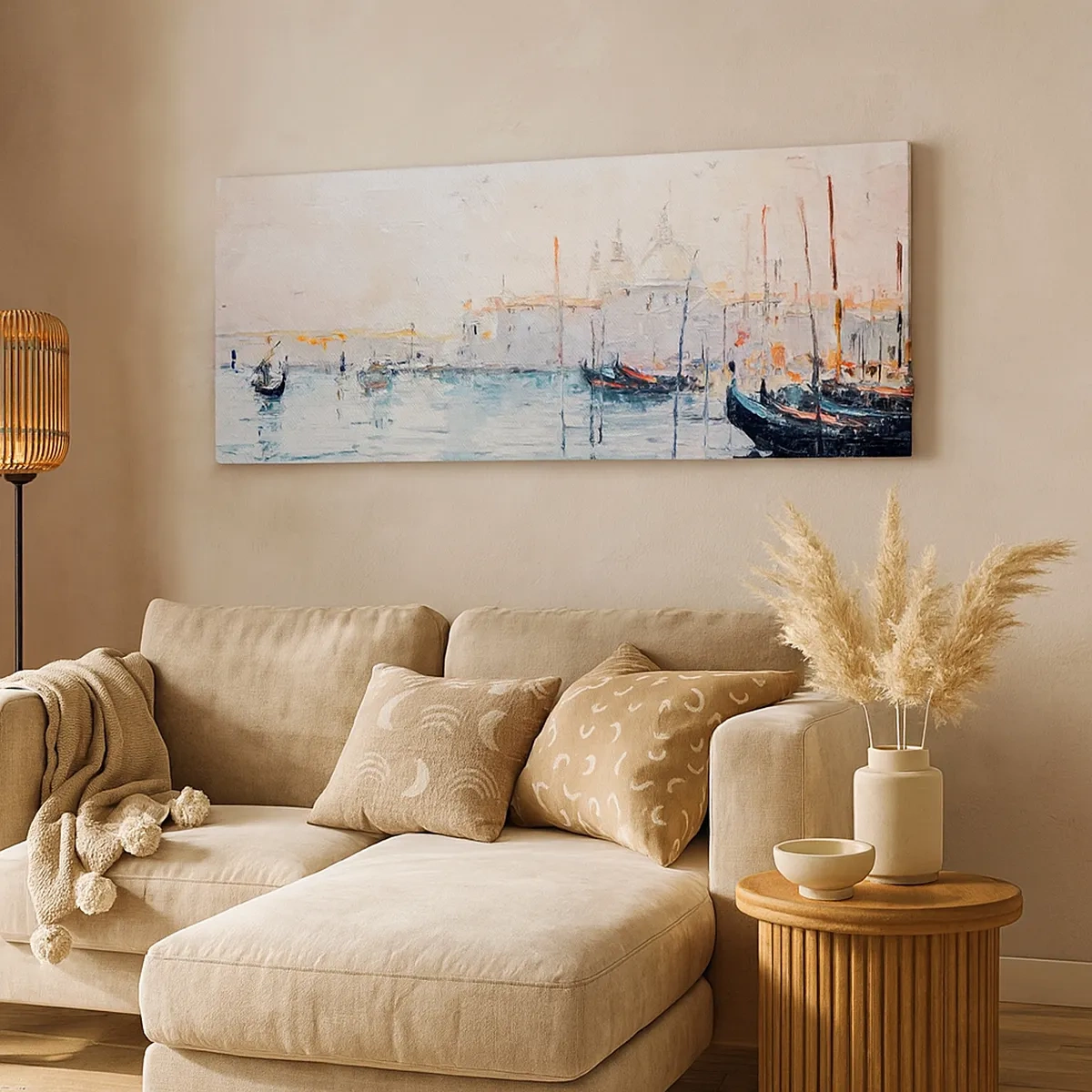 Vászonkép - A víz mögött, a köd mögött - 30x30 cm