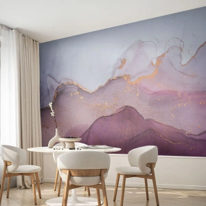 Fotótapéta Premium Canvas - Lila és orgonaszínű hullámok - Absztrakció, Darab, Modern művészet. - 500x350 cm