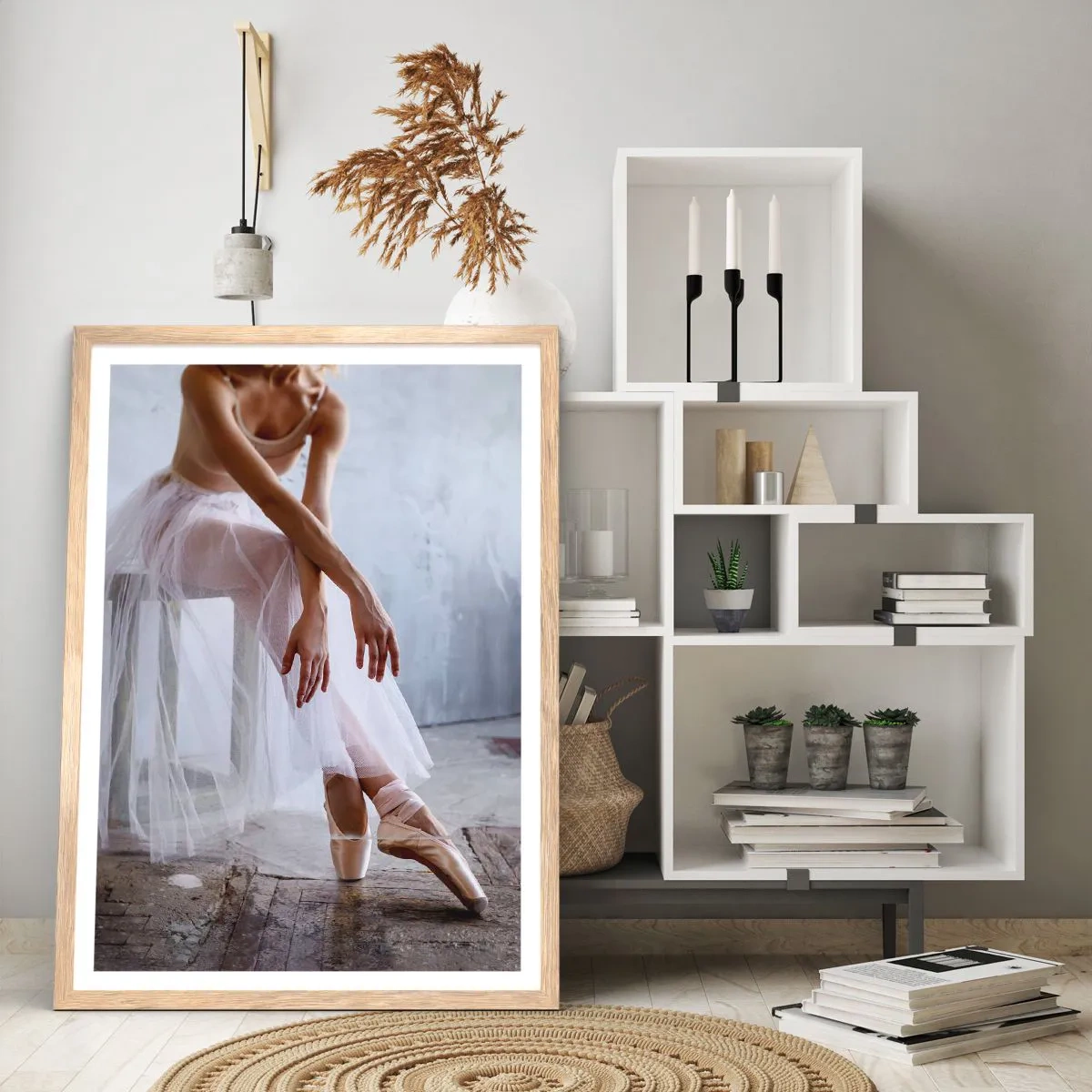 Poszter világos tölgy keretben - Mielőtt a rámpa fényei kigyúlnak - 30x40 cm