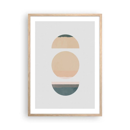 Poszter világos tölgy keretben - Kerékről kerékre - 50x70 cm