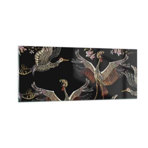 Üveg kép - Mesebeli madár - 100x40 cm