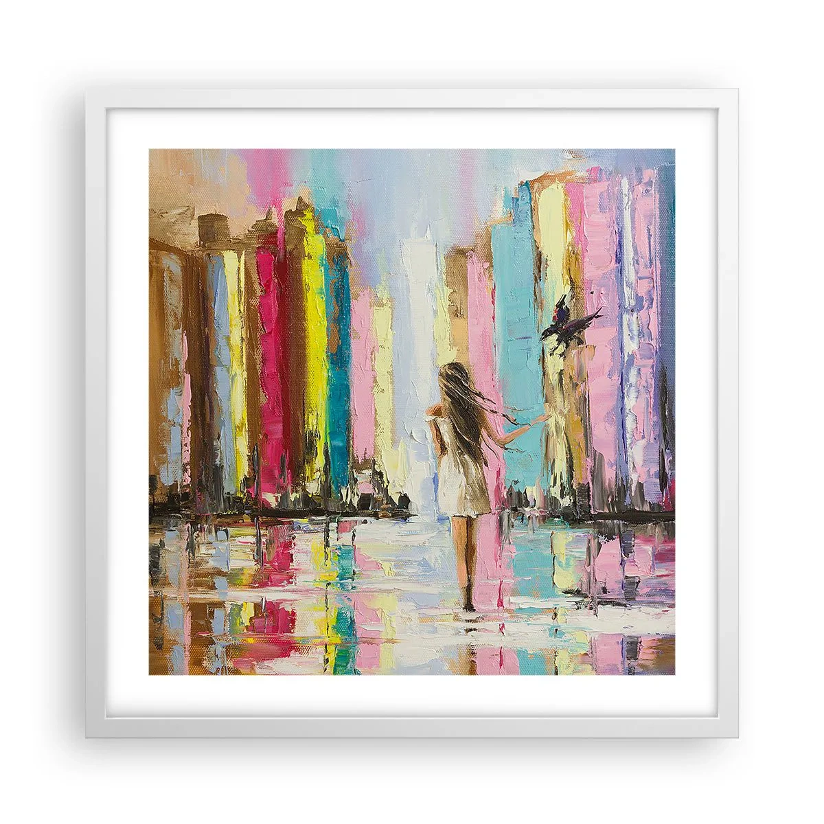 Poszter fekete keretben - Kövessél - 50x50 cm