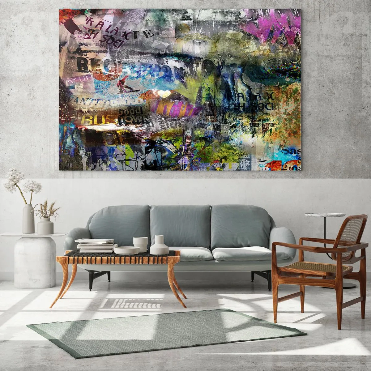 Üveg kép - Emlékek kollázsa - 100x70 cm