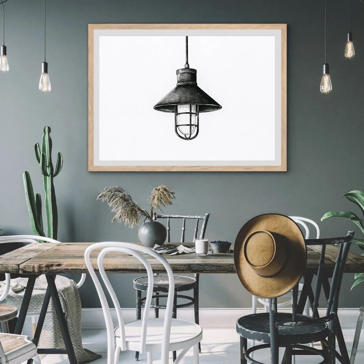 Poszter világos tölgy keretben - Mint évekkel ezelőtt... - 100x70 cm