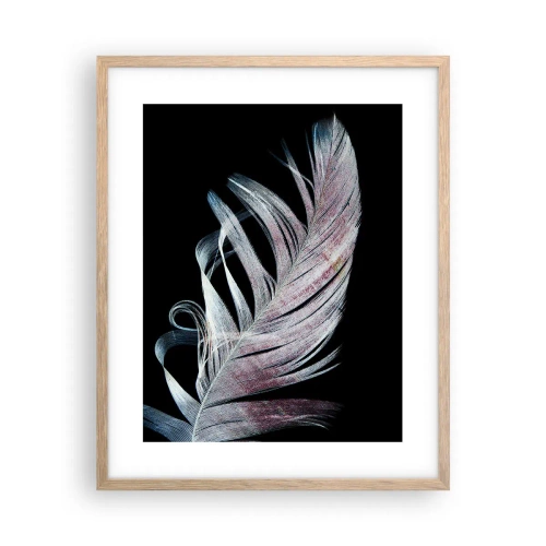 Poszter világos tölgy keretben - Gondolj az érintésre - 40x50 cm