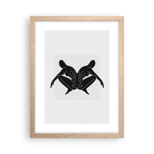 Poszter világos tölgy keretben - Egy közös lélek - 30x40 cm