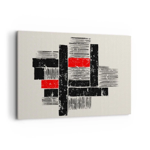 Vászonkép - Vörös és fekete - 100x70 cm