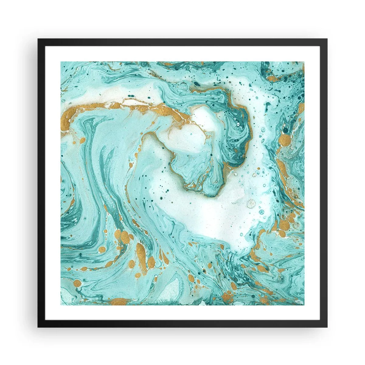 Poszter fehér keretben - Az Edo-korszak nagy hulláma alatt - 60x60 cm