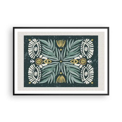 Poszter fehér keretben - Mint egy népi kivágás - 100x70 cm