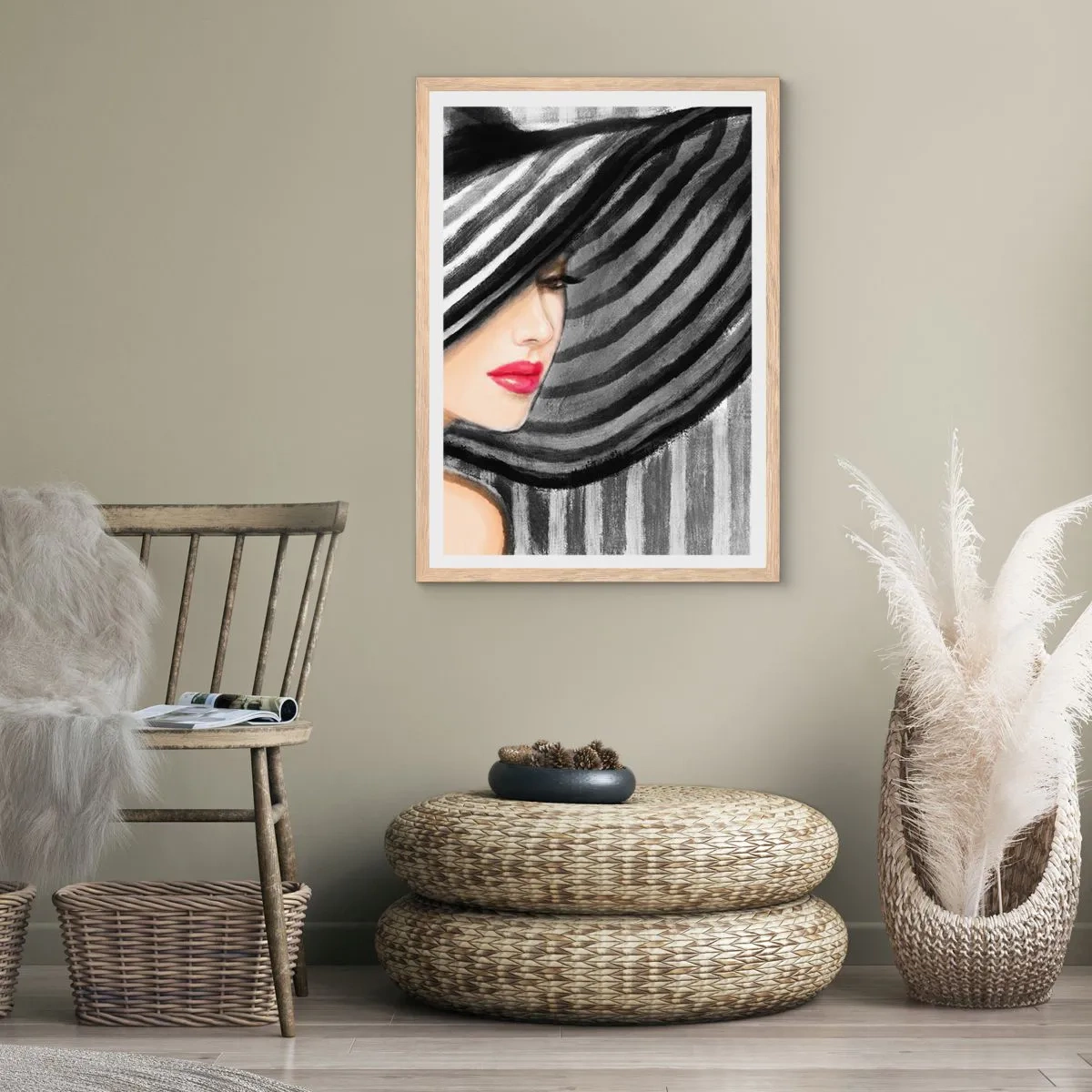 Poszter világos tölgy keretben - Hol keressünk? - 61x91 cm