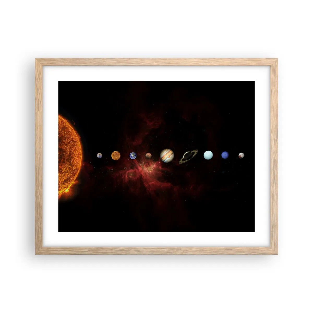 Poszter világos tölgy keretben - A szomszédságunk - 50x40 cm