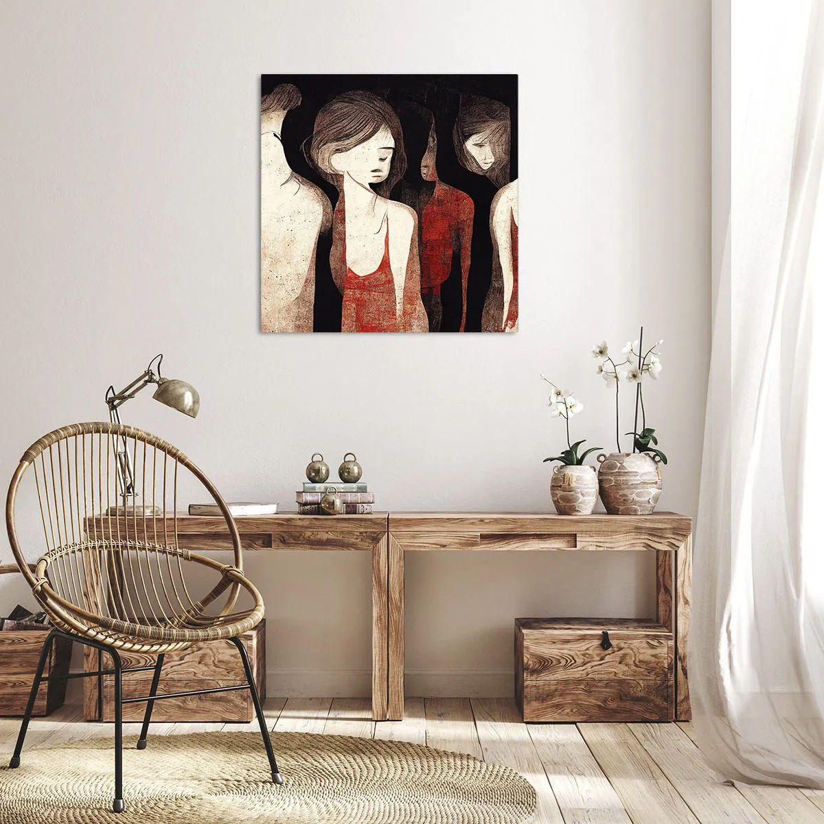 Vászonkép - A sötétség madonnái - 70x70 cm