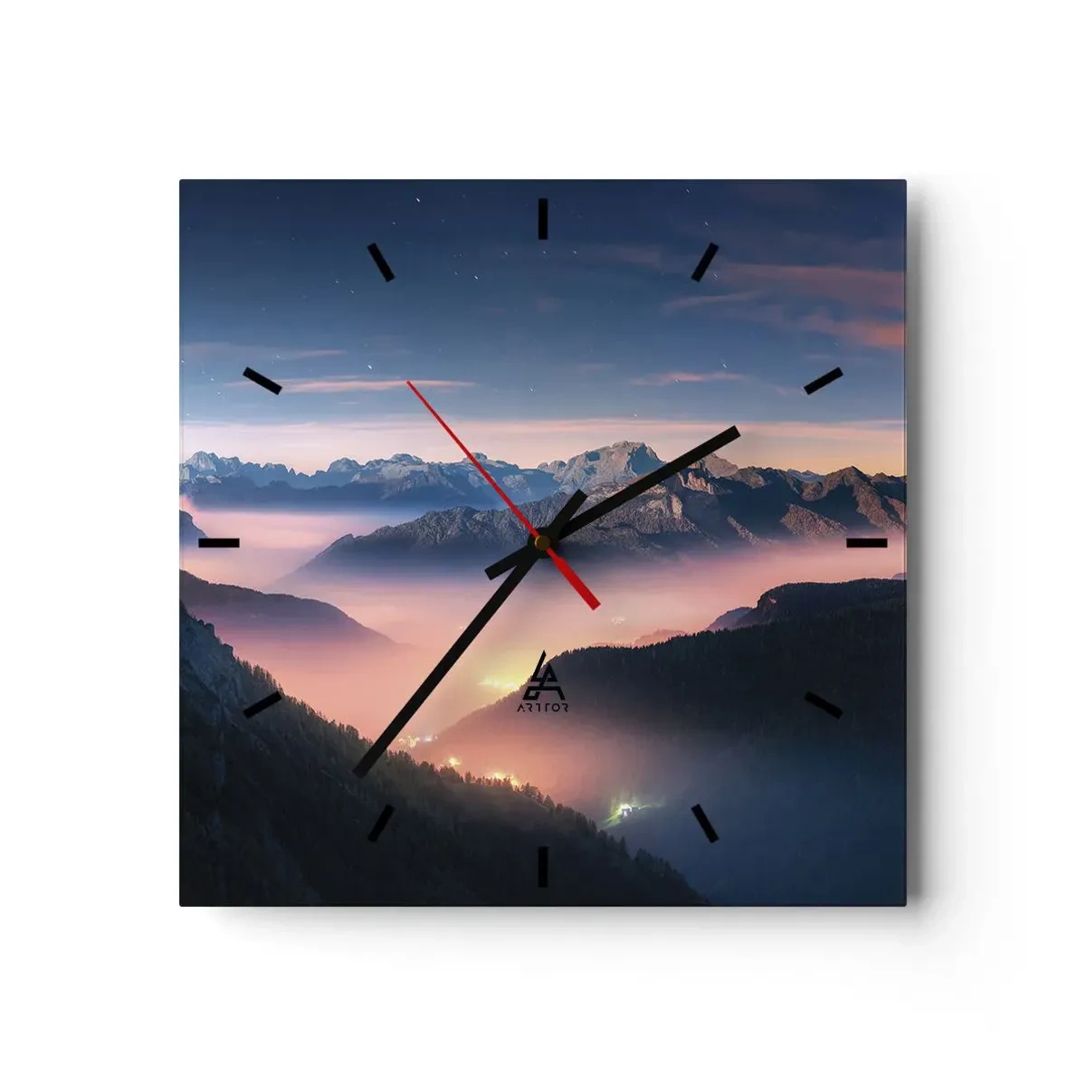 Falióra, Óra - Fény a völgyekben - 30x30 cm