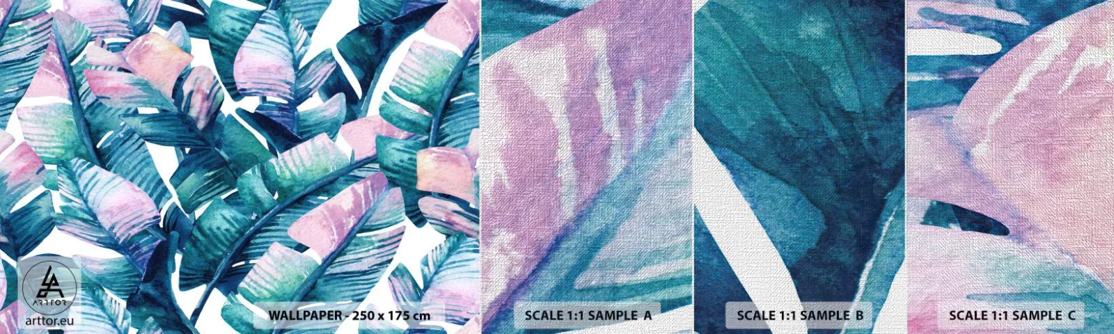 Fotótapéta Minta Premium Canvas - Egy banánligetben - Absztrakció, Levelek, Darab - 100x30 cm