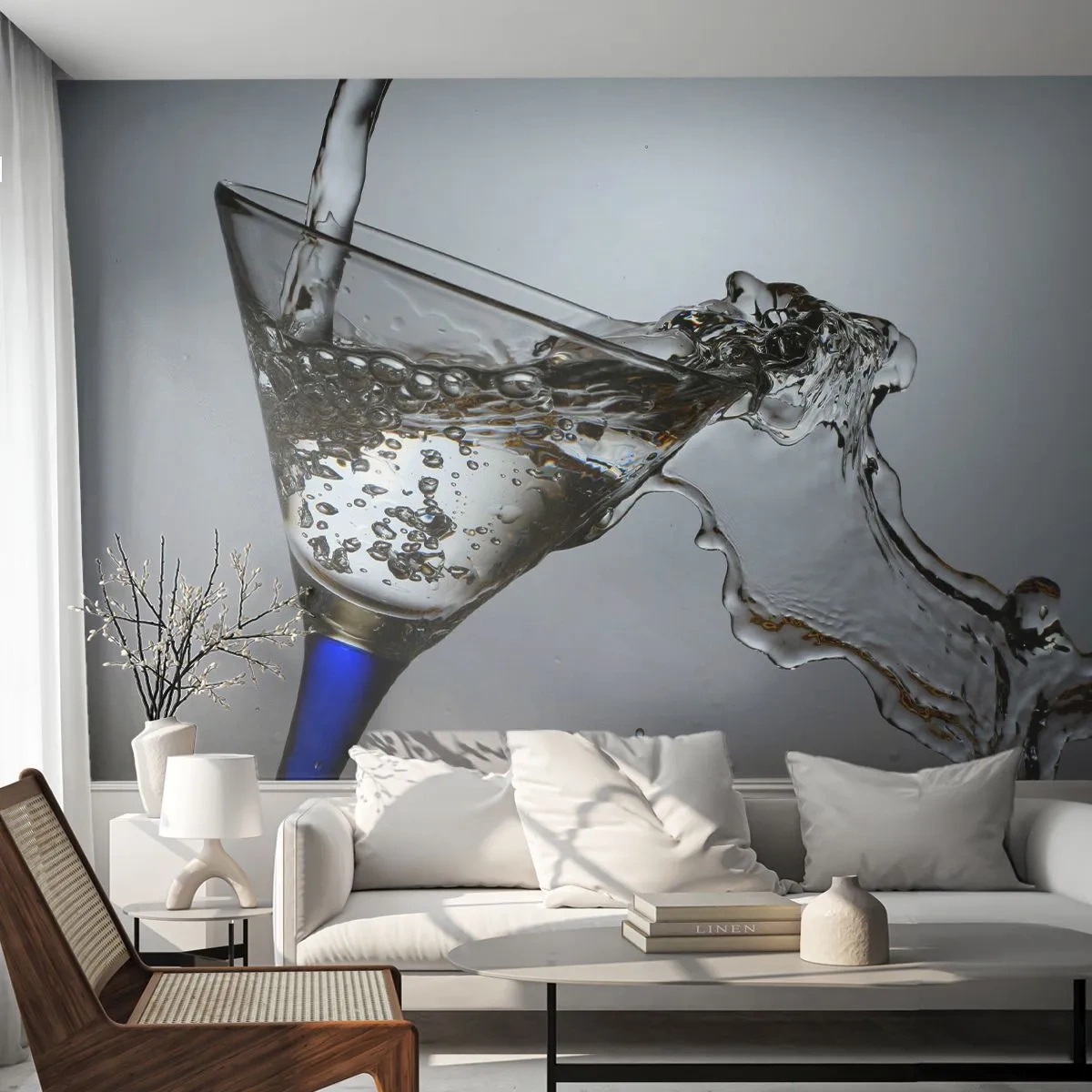 Fotótapéta Premium Sand - Kristályvíz kristályüvegben - Üveg, Koktél, Gasztronómia - 100x70 cm
