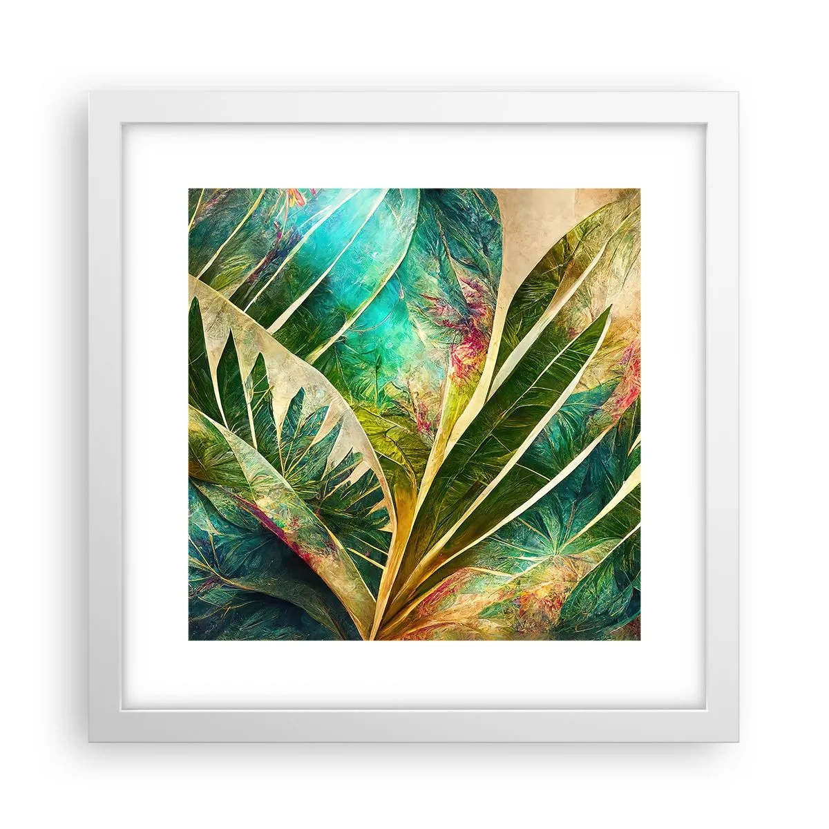 Poszter fekete keretben - A trópusok színei - 30x30 cm