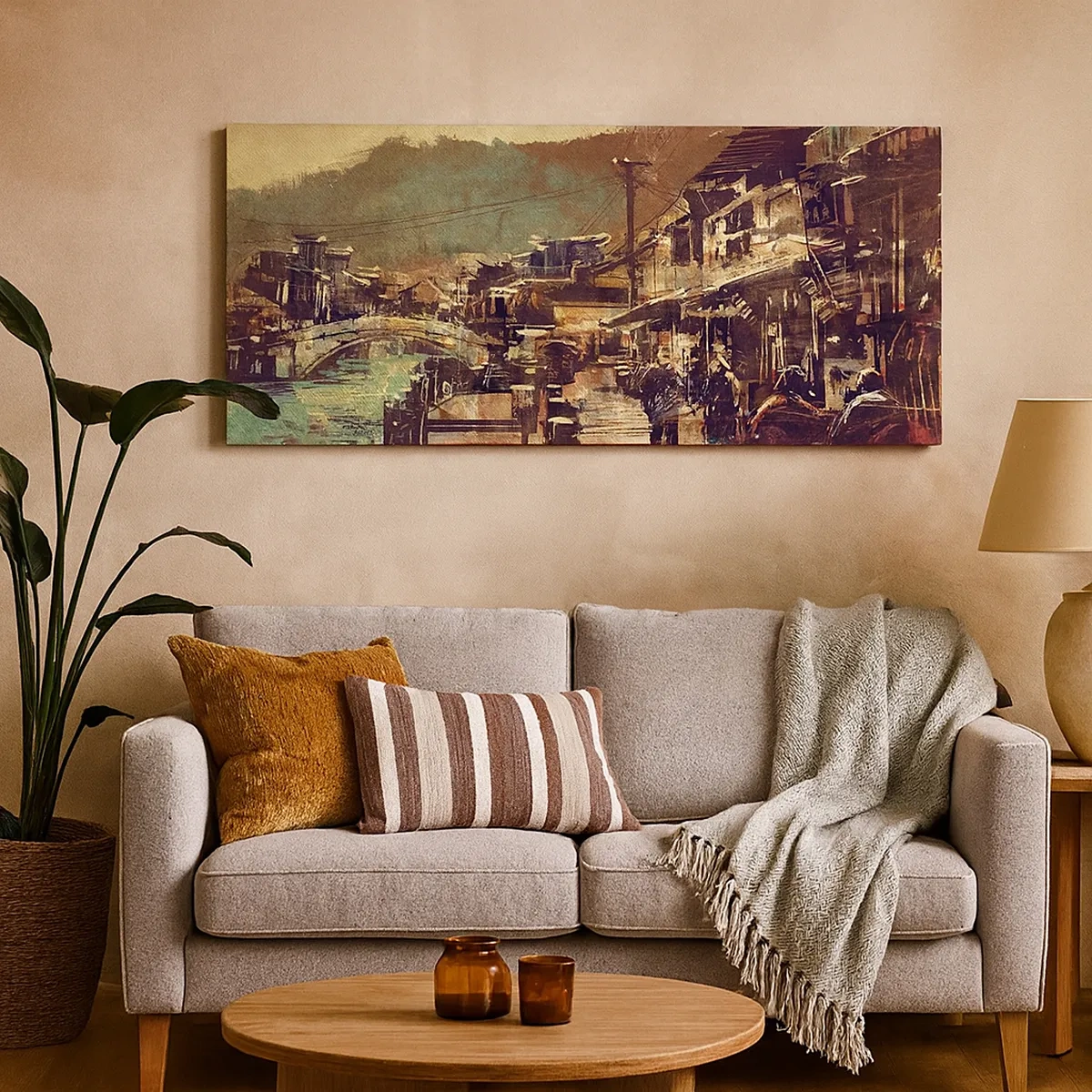 Vászonkép - Az élet, mint a szürke gazdagság - 30x30 cm