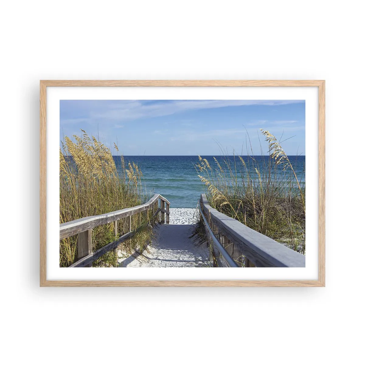 Poszter világos tölgy keretben - Napsütésben, szélben - 70x50 cm