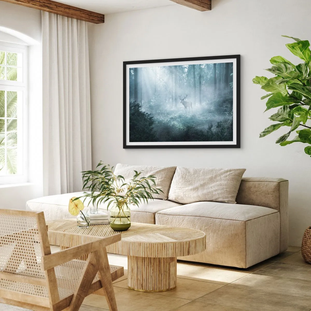 Poszter fehér keretben - Reggeli birtokellenőrzés - 100x70 cm