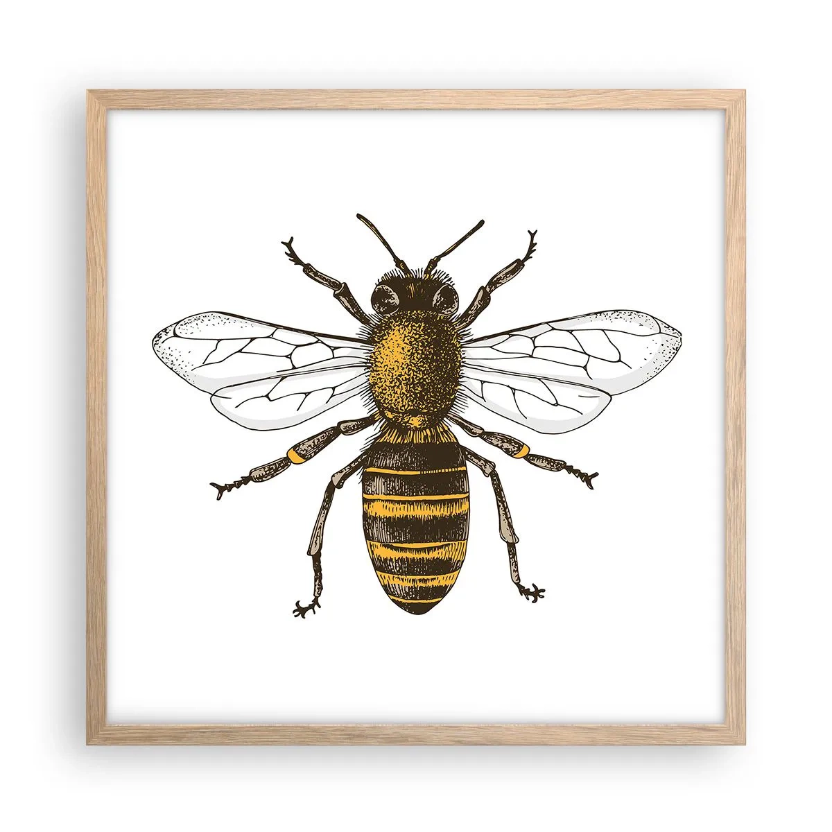 Poszter világos tölgy keretben - Gyönyörű és jó - 50x50 cm