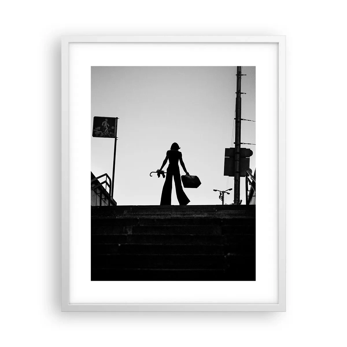 Poszter fekete keretben - Városi vándorlás - 40x50 cm