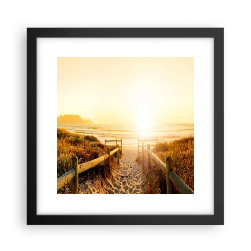 Poszter fehér keretben - A dűnén túl, a nap felé - 30x30 cm