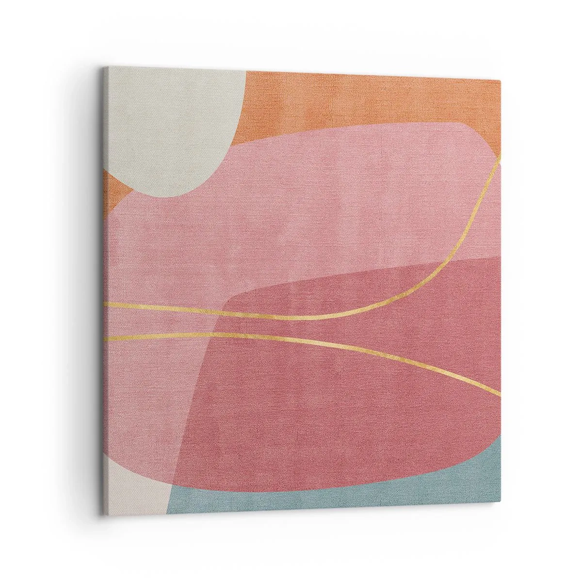 Vászonkép - Pasztell kompozíció aranyszálakkal - 50x50 cm