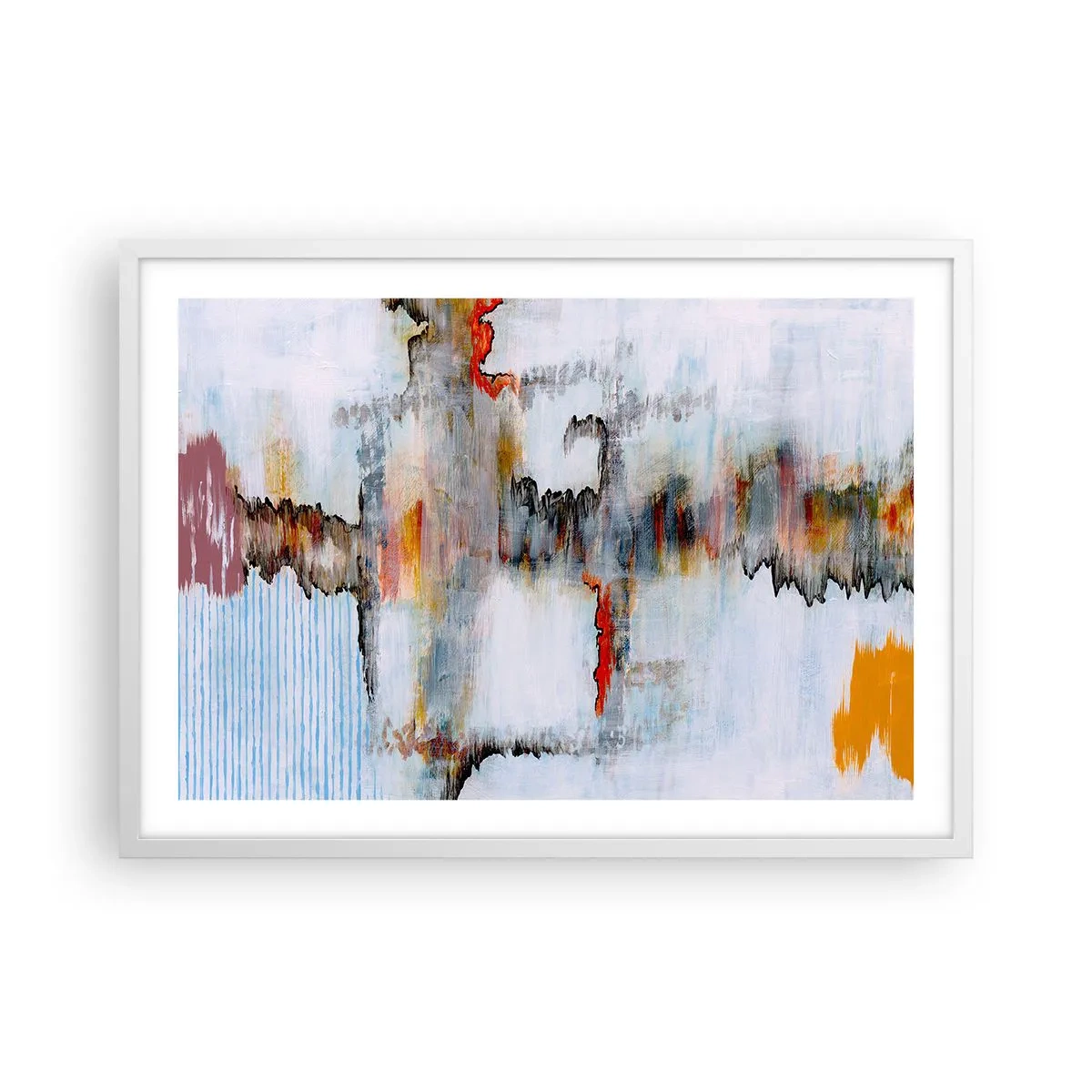 Poszter fekete keretben - Egy bottal a vízen - 70x50 cm