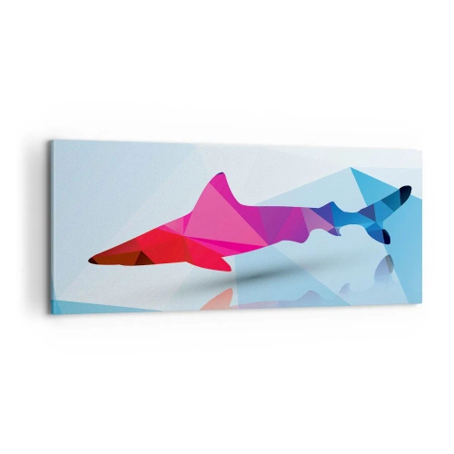 Vászonkép - Cápa a kristály térben - 100x40 cm