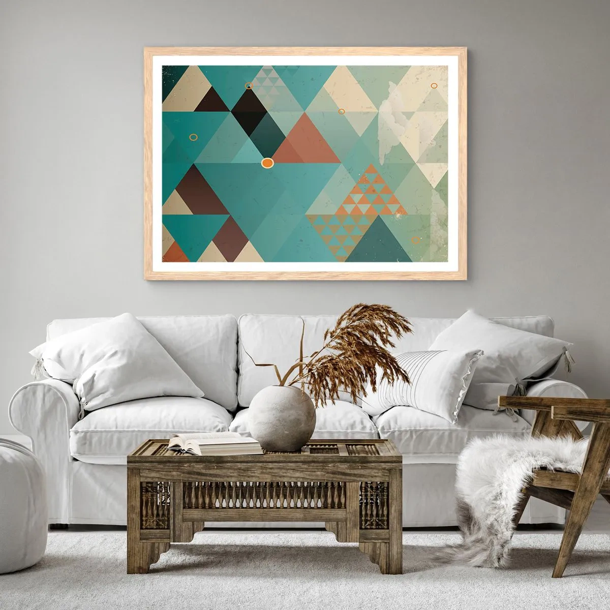 Poszter világos tölgy keretben - A sokféleség egysége, az egység sokfélesége - 40x30 cm