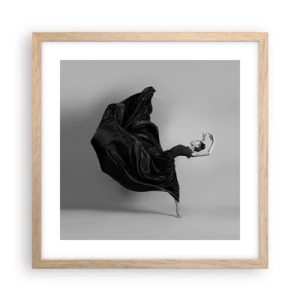 Poszter világos tölgy keretben - Szárnyas zene - 40x40 cm