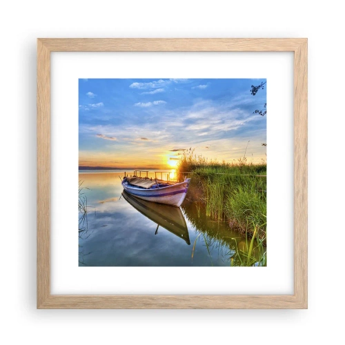 Poszter világos tölgy keretben - Beteljesült álmok öblében - 30x30 cm